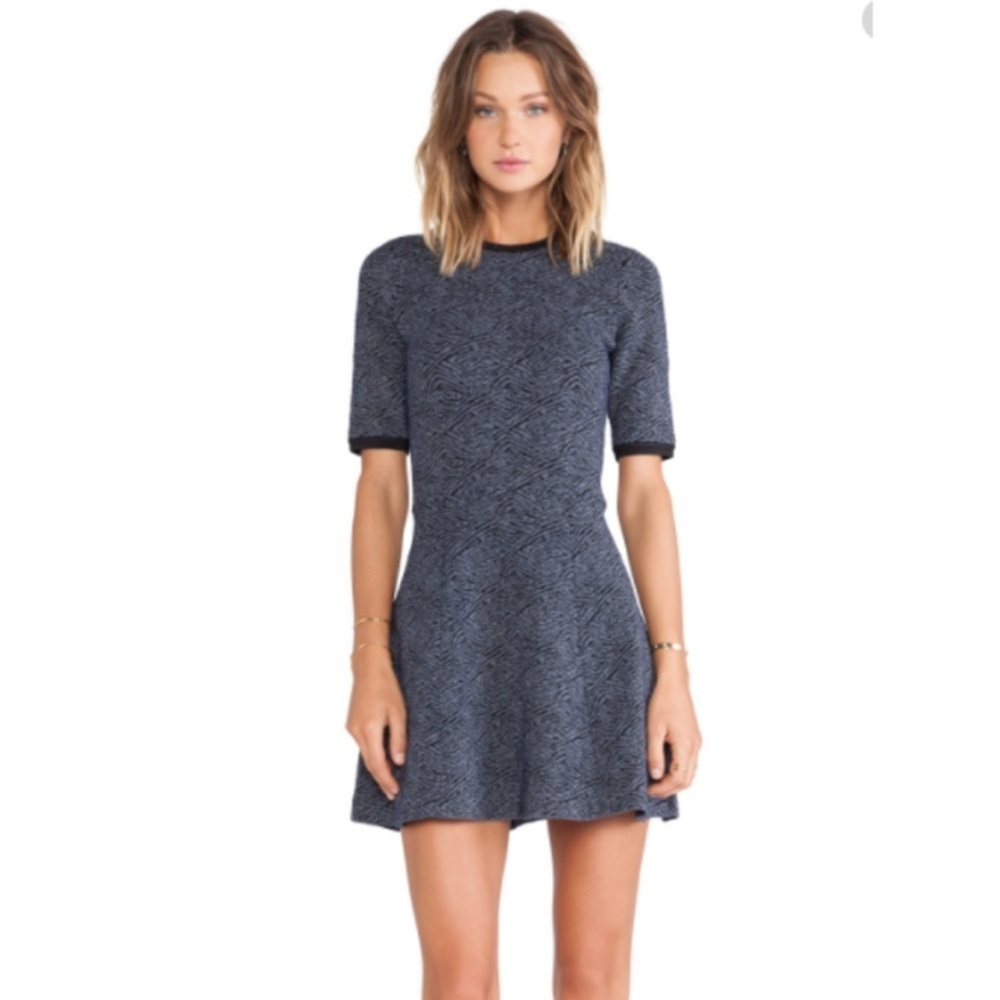 A.L.C. Blue and Black Mini Dress